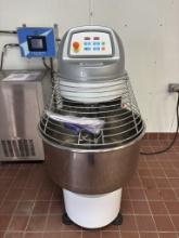 Loiselet spiral mixer with rotating bowl