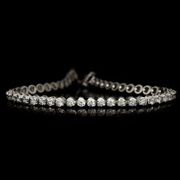 APP: 7k *Fine Jewelry 14KT White Gold, 3.00CT Round Brilliant Cut Diamond Bracelet (VGN A-38)