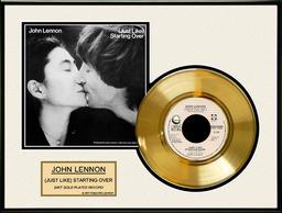 JOHN LENNON ''Just Like Starting Over'' Gold Record