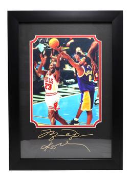 Rare Plate Signed Jordan And Kobe Photo Great Memorabilia