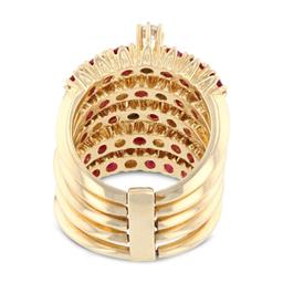 APP: 4.9k *5.98ctw Ruby and 0.89ctw Diamond 14K Yellow Gold Ring (Vault_R9_22977)