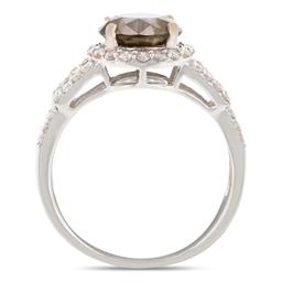 APP: 20.9k *2.23ct Fancy Dark Gray CENTER Diamond 18K White Gold Ring (2.92ctw Diamonds) GIA CERTIFI