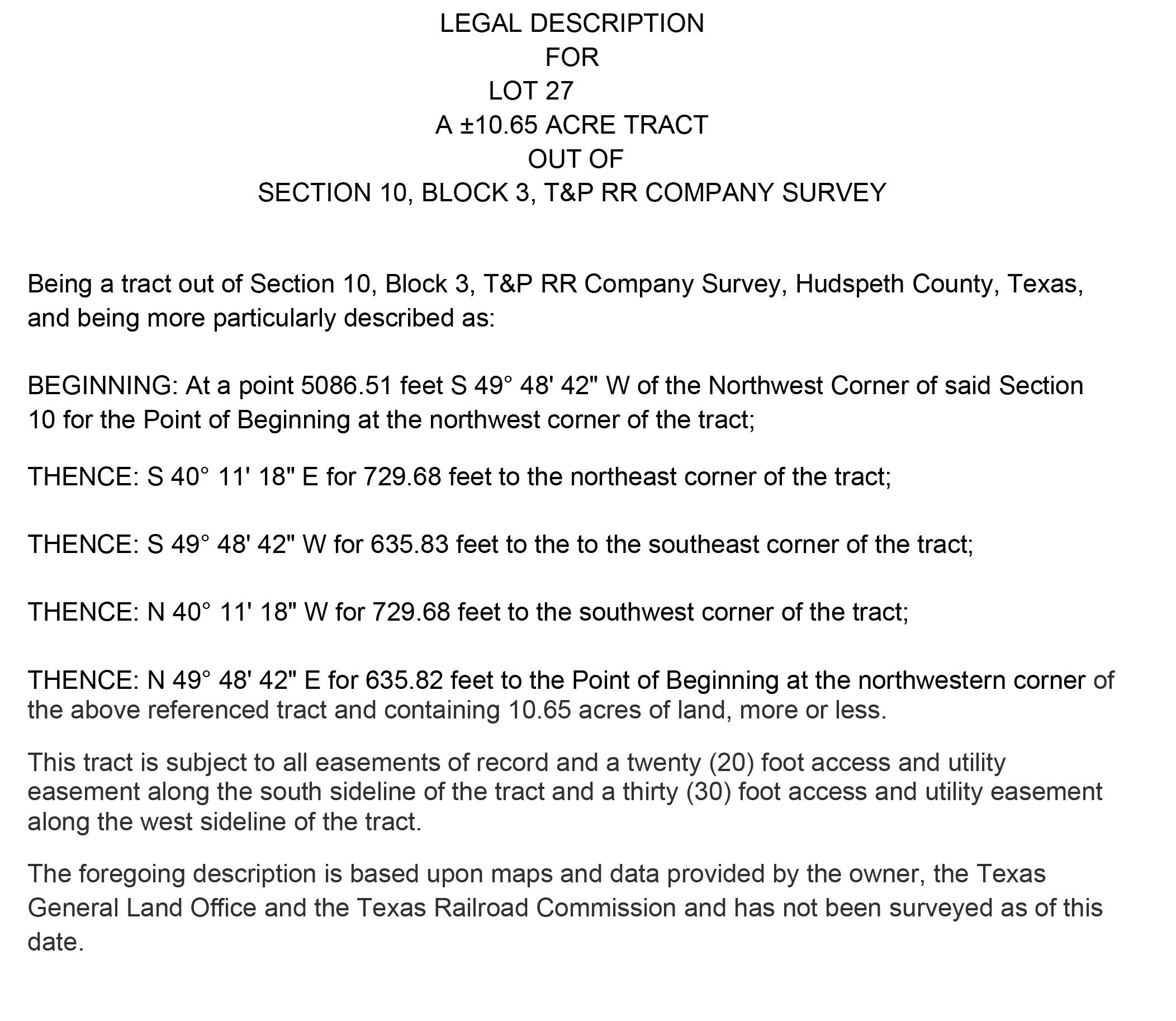 Texas Hudspeth County 10.65 Acre Lot Close to Rio Grande River Available with Low Monthly Payments!