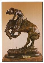Rattlesnake Bronze by Frederic Remington Rendition 8.5" x 7"  (SKU-AS) (Vault_AS)