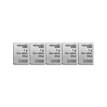 5 Valcambi Suisse CHI Essayeur Fondeur 1 Gram 999,0 Fine Silver Bars