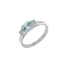 Aquamarine Sterling Silver Size Ring