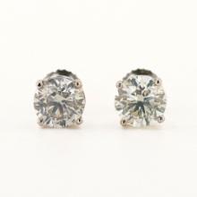 2.99ctw Diamond 18K White Gold Stud Earrings (Vault_RR02)