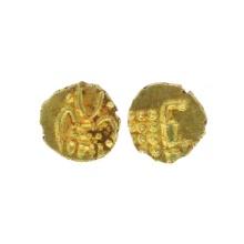 1795-1850 India Fanam 0.585 purity Gold Coin