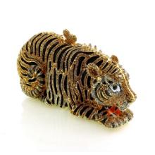 Saraha The Exotic Gold Tiger! Swarovski Crystal Purse!