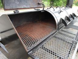 Trailer Mounted Smoker with Fish Fryer, Steak Cook