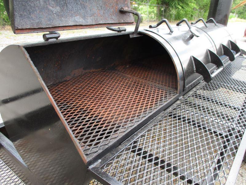 Trailer Mounted Smoker with Fish Fryer, Steak Cook