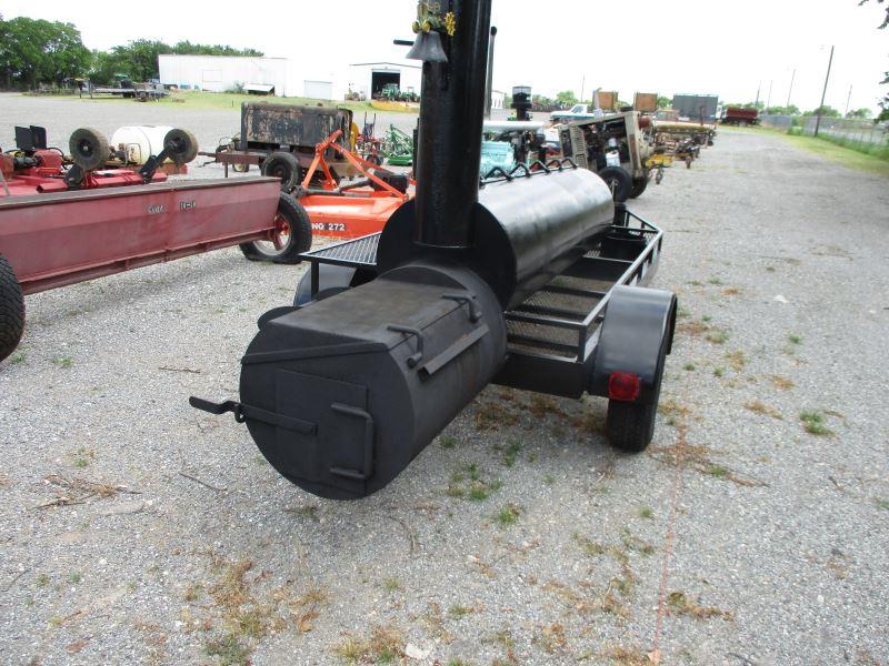 Trailer Mounted Smoker with Fish Fryer, Steak Cook