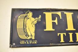Fisk Tires w/ Boy & Tire Logo Metal Sign (TAC)