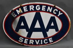 AAA Emergency Service Porcelain Sign (TAC)