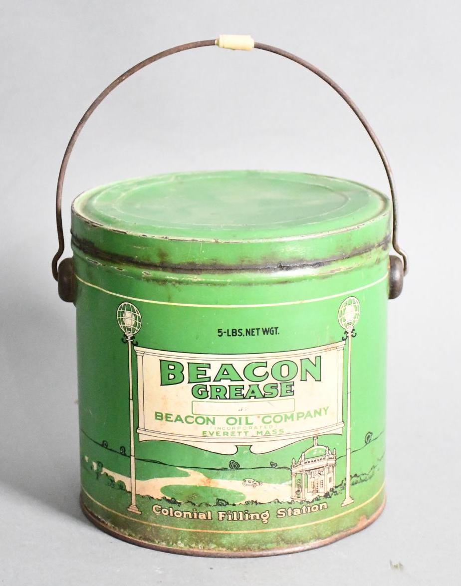 Beacon Grease Five Gallon Round Metal Can w/Bail Handle
