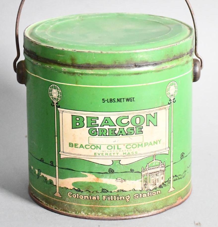 Beacon Grease Five Gallon Round Metal Can w/Bail Handle