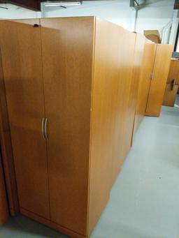 Row of 7 two door cabinets