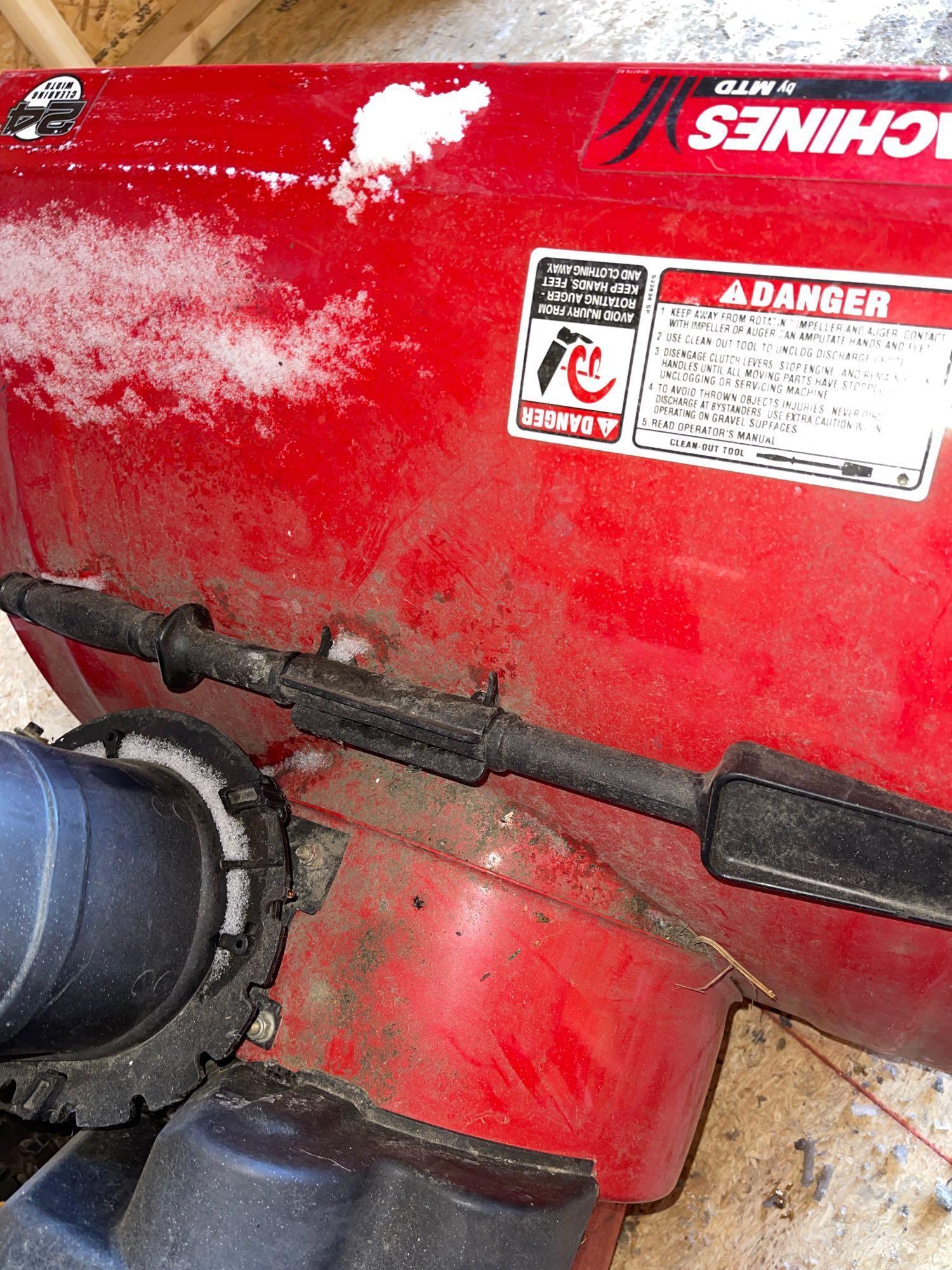 MTD 24 inch cut yard machine snowblower