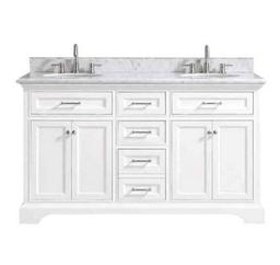 Windlowe 61 inch vanity double sink combo
