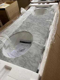 Windlowe 61 inch vanity double sink combo
