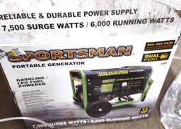 Sportsman Portable Generator 7500 Dual Fuel