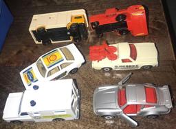 6- Vintage Matchbox Superfast no. 40 horse box 1977 -no. 80 Holden pick-up-no.51 combine