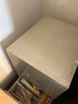 2- Metal filing cabinet