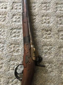 Vintage black powder wall hanger gun inoperable