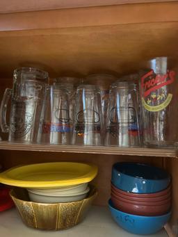 Kitchen cabinet plates glasses and more