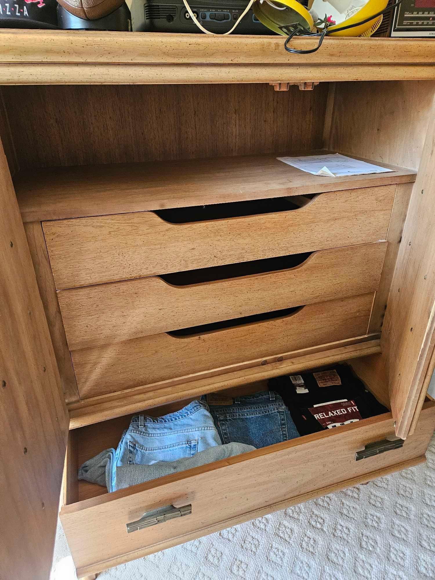 dresser with contents in and top b2
