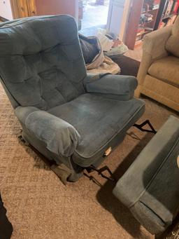 Lane recliner chair, light blue