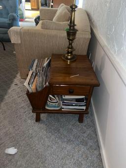 magazine side table with magazines