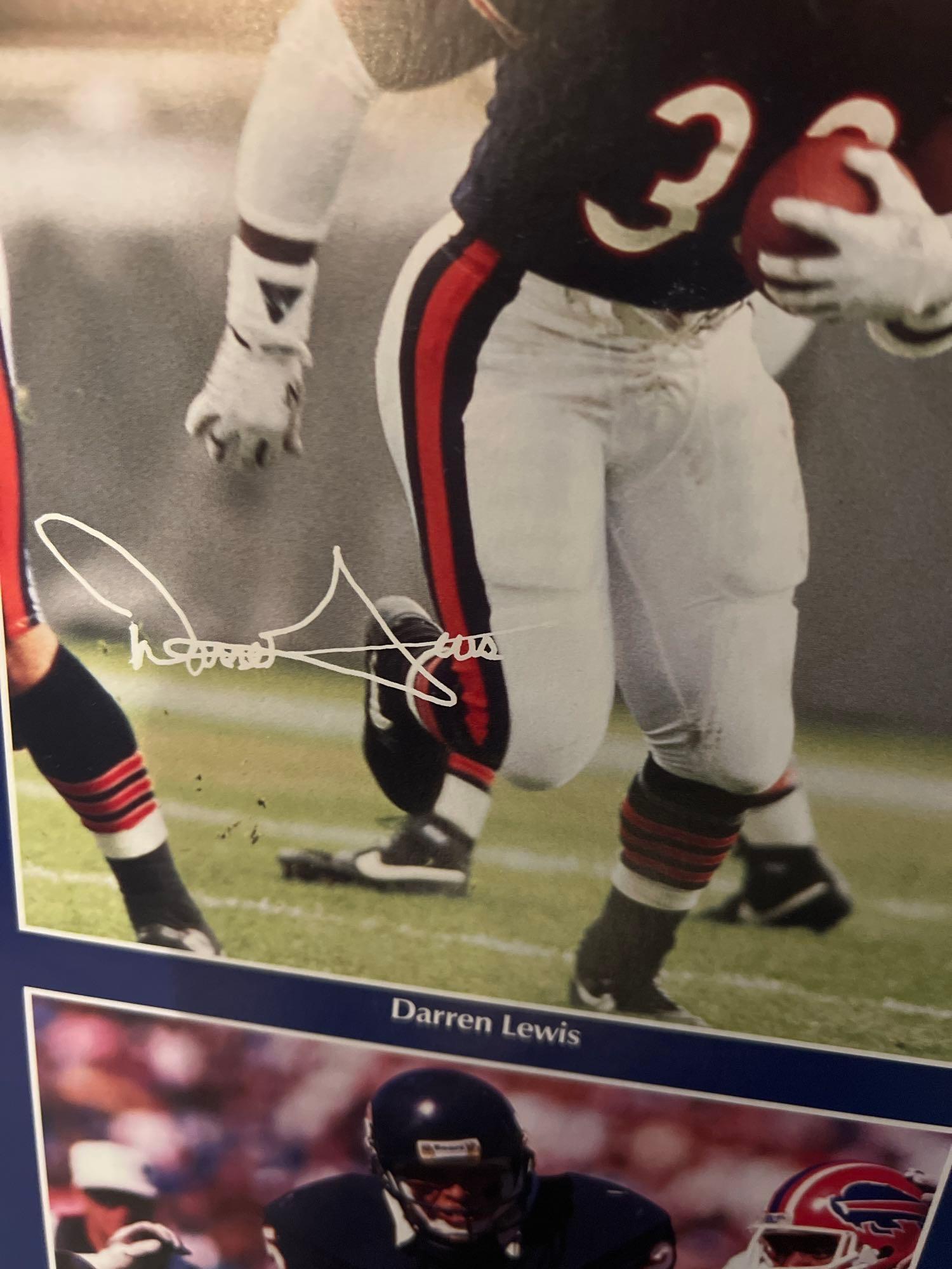 Chicago Bears poster with signatures Jim Harbaugh Mark Carrier and more