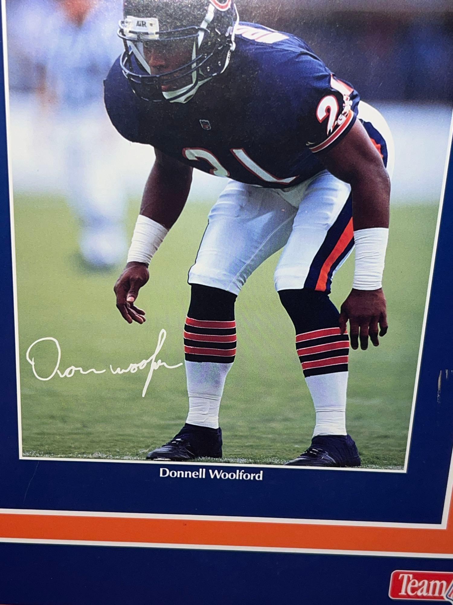 Chicago Bears poster with signatures Jim Harbaugh Mark Carrier and more