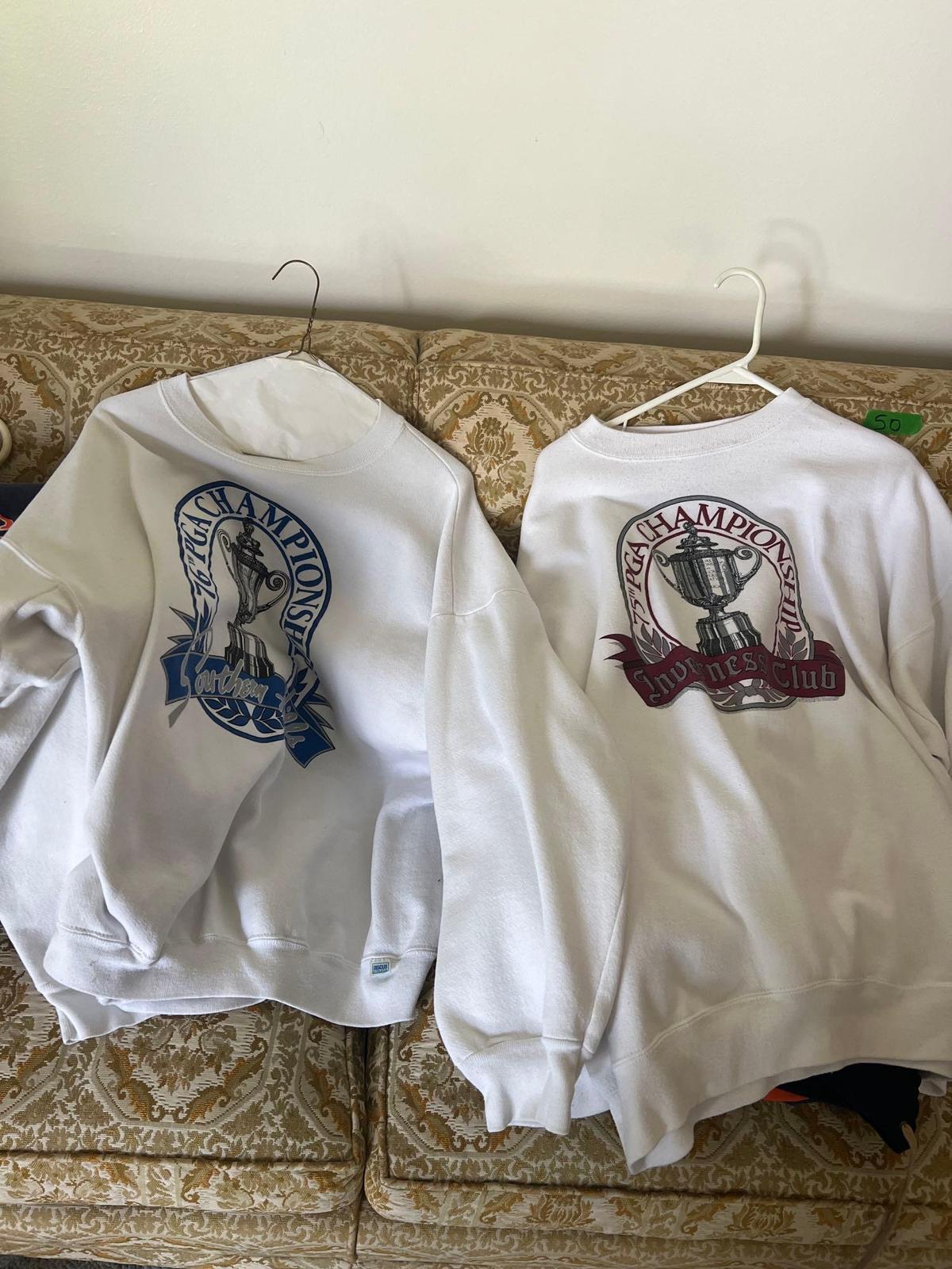 2 golf sweatshirts xxl