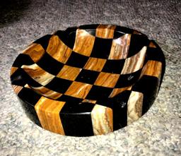 vintage Marble checker ashtray