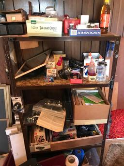 Hobby shop room - all contents left, shelves ,tools, parts. Must take all