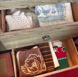 2 kitchen drawers of towels