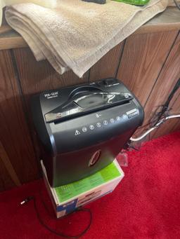 Paper shredder in kitchen