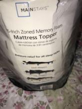 1.5 inch zoned memory foam mattress topper
