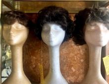 3- wigs with styrofoam heads