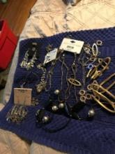 Assorted costume jewelry