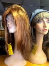 3- wigs with plastic heads