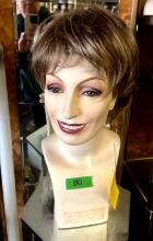 Dolly Parton mannequin head and wig