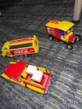 3- Matchbox models of yesteryears Coca-Cola delivery trucks 1/43 scale