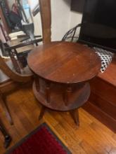 wooden table and toy box