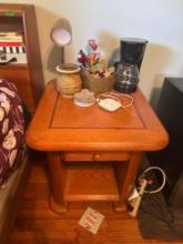 Night stand with contents