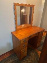 Wooden Vanity with mirror