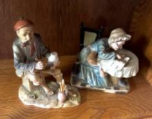 2- Enesco porcelain Figures