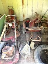 Contents of shed ,4 mowers for parts and misc. Buyer may take what they want